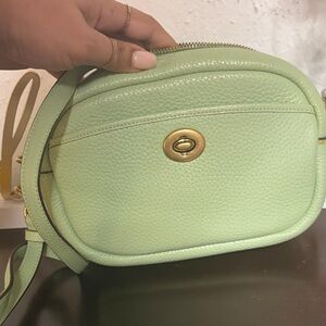 Coach Light Green Leather Crossbody Bag